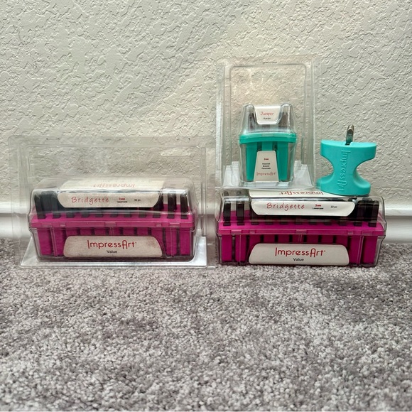 ImpressArt Metal Stamp Set Bridgette Uppercase & Lowercase Letter Stamps Juniper - Picture 2 of 7